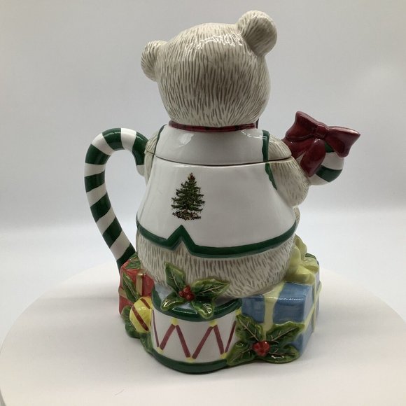 Spode Teddy Bear Christmas Tree Teapot with Lid - Picture 8 of 16